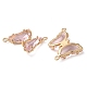 Brass Pave Faceted Glass Connector Charms(FIND-Z020-04I)-2