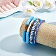 4Pcs 4 Style Acrylic Chunky Curved Tube Stretch Bracelet Sets(BJEW-SW00074-03)-4