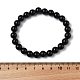 Natural Obsidian Beaded Stretch Bracelets(BJEW-Q692-12-8mm)-2