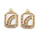 Real 18K Gold Plated Brass Micro Pave Colorful Cubic Zirconia Pendants(ZIRC-A020-20G-A)-1