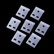 Plastic Earring Display Card, Hanging Earring Card Holder, Rectangle, Clear, 37x30mm(X-EDIS-Q043-01)