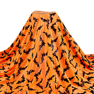 Halloween Themed Nylon Gauze Fabric, Garment Accessories, Bat Pattern, Dark Orange, 158x0.05cm(DIY-WH0032-23)