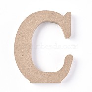 Letter Unfinished Wood Slices, Laser Cut Wood Shapes, for DIY Painting Ornament Christmas Home Decor Pendants, Letter.C, 100x81x15mm(X-DIY-WH0162-62C)