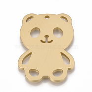 Eco-Friendly Aluminium Big Pendants, Laser Cut Big Pendants, Panda, Light Gold, 60x39x2.5mm, Hole: 3mm(ALUM-Q001-75A)
