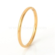 201 Stainless Steel Plain Band Rings, Golden, US Size 7 1/4(17.5mm), 1.5mm(RJEW-G107-1.5mm-7-G)