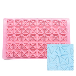 Food Grade Plastic Cookie Printing Moulds, DIY Biscuit Baking Tool, Pink, 124x75x20mm(DIY-K009-60A)