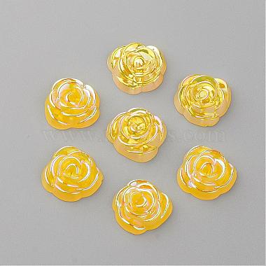 15mm Gold Flower Acrylic Cabochons