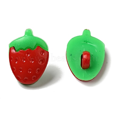 15mm DarkRed Fruit Acrylic 1-Hole Button