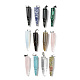 Natural & Synthetic Mixed Gemstone Pointed Pendants(G-P520-07P)-1
