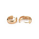 Real 18K Gold Plated Brass Chunky Huggie Hoop Earrings(KK-S356-657-NF)-2
