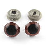 Craft Plastic Doll Eyes Stuffed Toy Eyes, Safety Eyes, Coconut Brown, 10mm(X-DIY-R039-10mm)