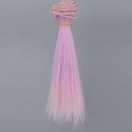 Gradient Plastic Long Straight Hair Doll Wig Hair, for DIY Girls BJD Makings Accessories, Thistle, 1000x150mm(PW-WG20641-34)