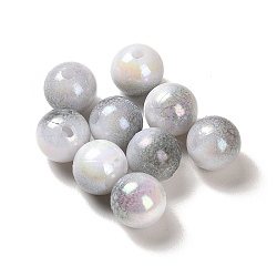 Opaque Acrylic Beads, Gradient Colorful, Round , Light Grey, 8mm, Hole: 1.8mm, about 2083pcs/500g(OACR-Z016-01A-01)