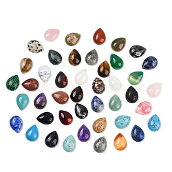 Natural & Synthetic Mixed Gemstone Cabochons, Teardrop, Mixed Dyed and Undyed, 20~20.5x15~15.5x6.5~7mm(G-H094-01A)