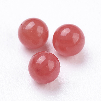 Synthetic Howlite Beads, Gemstone Sphere, Dyed, Round, Undrilled/No Hole Beads, Red, 1.8mm