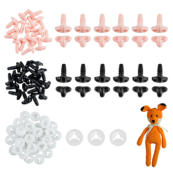 52 Sets 2 Colors Nose Resin Doll Safety Noses, Toy Accessories, Mixed Color, 16x13x9mm, 26 sets/color