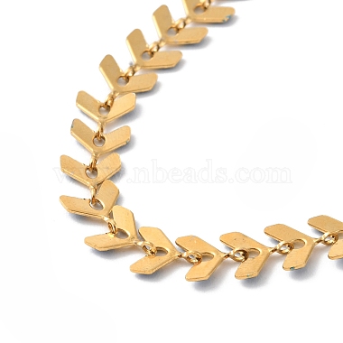 Enamel Ear of Wheat Link Chains Bracelet(BJEW-P271-02G-05)-3