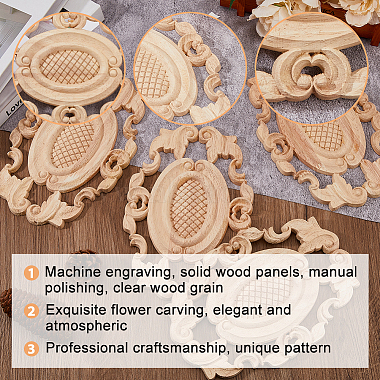 Rubber Wood Carved Onlay Applique(AJEW-WH0165-92)-6