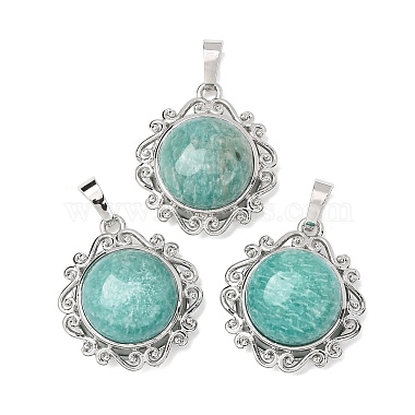 Natural Amazonite Pendants(GG-CBA0251-09B-P)-1