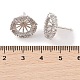 925 Sterling Silver Micro Pave Cubic Zirconia Earring Settings Findings(STER-B003-17P)-3