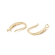 Brass Micro Pave Clear Cubic Zirconia Earring Hooks(KK-G415-27G)-2