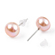 Natural Pearl Stud Earrings(PEAR-N020-08B)-6