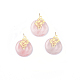 Pendentifs de quartz rose naturel(G-E088-03P-05)-2