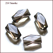 Imitation Austrian Crystal Beads, Grade AAA, Faceted, Column, Gray, 8x5.5mm, Hole: 0.7~0.9mm(SWAR-F055-8x4mm-21)