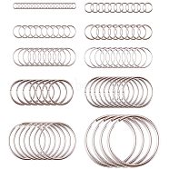 Iron Double Loops Jump Rings Split Rings and Iron Split Key Rings, Platinum, 16.5x8.5x1.6cm, about 260pcs/set(PH-IFIN-G079-05P)