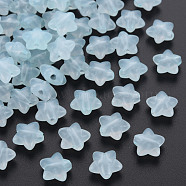 Transparent Acrylic Beads, Imitation Jelly, Star, Light Blue, 10x10.5x6mm, Hole: 1.6mm, about 1690pcs/500g(MACR-S373-26E-07)