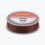 Braided Nylon Threads, Dyed, Chocolate, 2mm, about 9.84 yards(9m)/roll(NWIR-Z002-16)