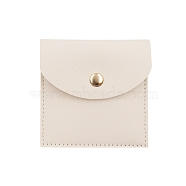 Square Microfiber Jewelry Storage Gift Bags, for Bracelet, Necklace, Ring, Beige, 8x8cm(PW-WG66696-04)