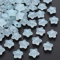 Transparent Acrylic Beads, Imitation Jelly, Star, Light Blue, 10x10.5x6mm, Hole: 1.6mm, about 1690pcs/500g(MACR-S373-26E-07)