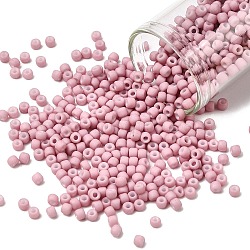 TOHO 8/0 Round Beads, Japanese Seed Beads, (765) Opaque Pastel Frost Plumeria, 3mm, Hole: 1mm, about 222pcs/10g(X-SEED-TR08-0765)