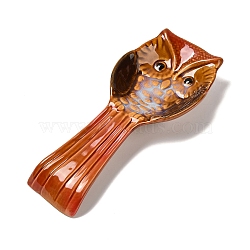 Porcelain Chopsticks Stand, Owl, Red, 245x105mm(ANIM-PW0003-096A)