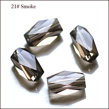 Imitation Austrian Crystal Beads, Grade AAA, Faceted, Column, Gray, 8x5.5mm, Hole: 0.7~0.9mm