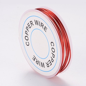 Round Craft Copper Wire, Red, 18 Gauge, 1mm, about 8.2 Feet(2.5m)/roll