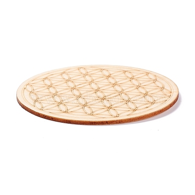 Basswood Carved Round Cup Mats(DJEW-M006-02)-3