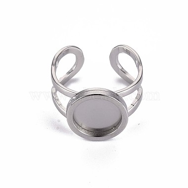 201 Stainless Steel Cuff Pad Ring Settings(X-STAS-S080-040A-P)-2