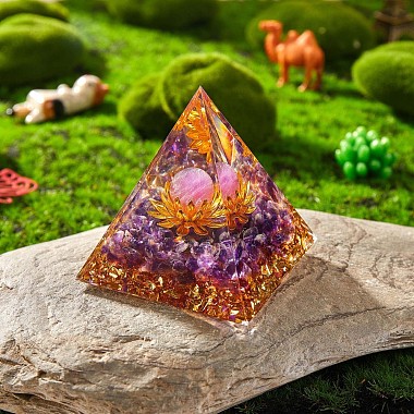 Amethyst Crystal Pyramid Decorations(JX073A)-3