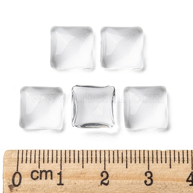 Claires cabochons carrés de verre transparents(X-GGLA-A001-10mm)-5