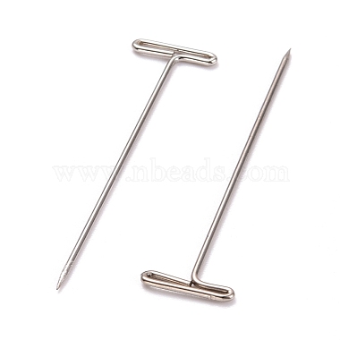 Nickel Plated Steel T Pins for Blocking Knitting(FIND-D023-01P-06)-2