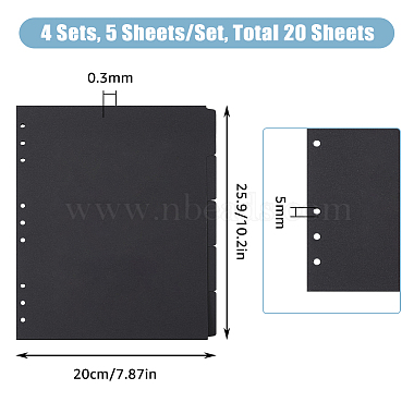 B5 5 Sheets Paper Binder Dividers(DIY-WH0308-508B-02)-2