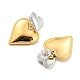 304 Boucles d'oreilles pendantes double cœur en acier inoxydable pour femme(EJEW-D076-01C-GP)-2
