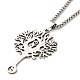 304 Stainless Steel Pendant Necklaces for Women Men(NJEW-G123-05P)-2