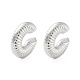 boucles d'oreilles manchette à anneau texturé en laiton(EJEW-R150-02P-A)-1