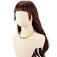 Two Tone Acrylic Cable Chain Necklace for Teen Girl Women(NJEW-JN03758)-3