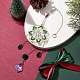 Christmas Theme Snowflake Glass Beaded Hanging Ornaments(HJEW-TA00184)-2