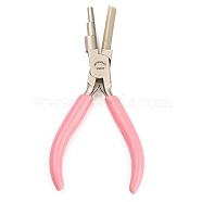 45 Carbon Steel Nylon Jaw Pliers, Flat Nose Pliers, Ferronickel with Word 'BENECREAT TOOLS', Pink, 16x9x0.95cm(PT-WH0009-03)