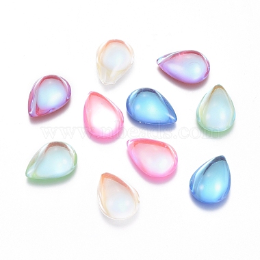 14mm Mixed Color Teardrop Glass Cabochons